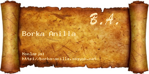 Borka Anilla névjegykártya